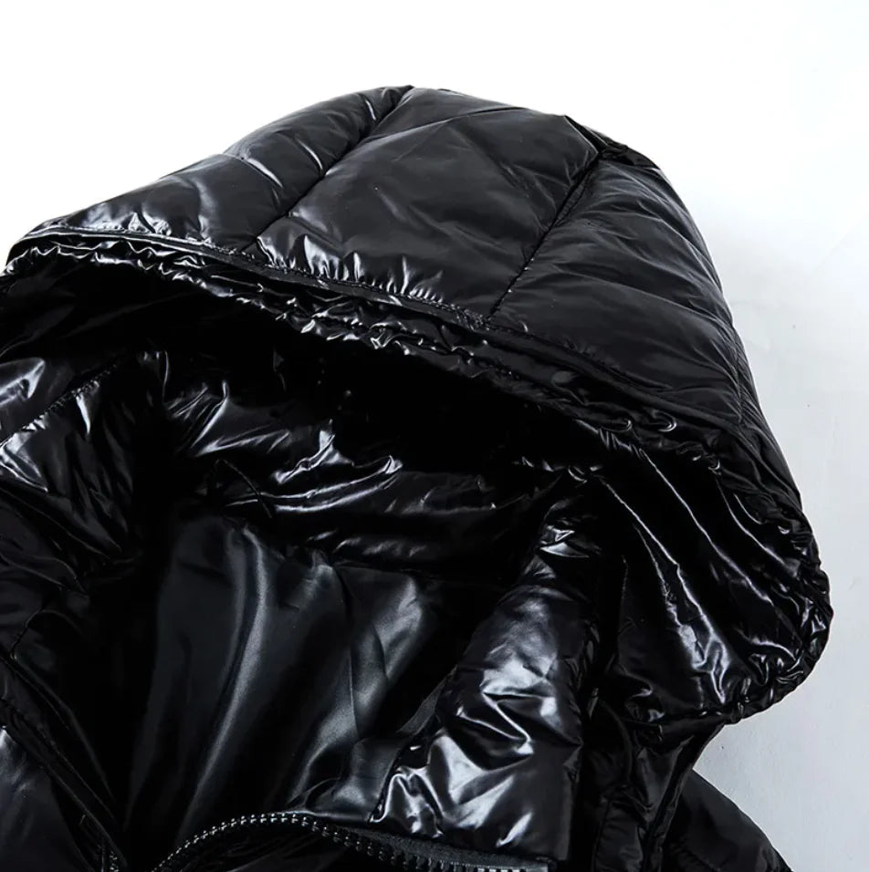 Black Glossy Down Jacket