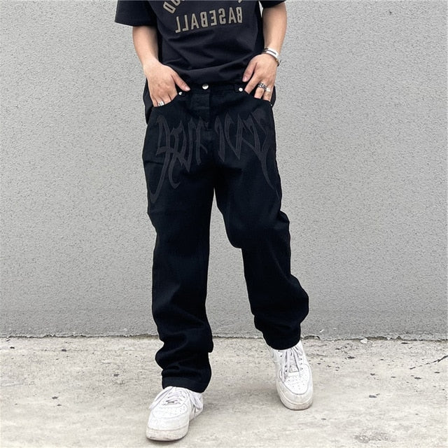 Men's Fashion Black Hip Hop Street Jeans