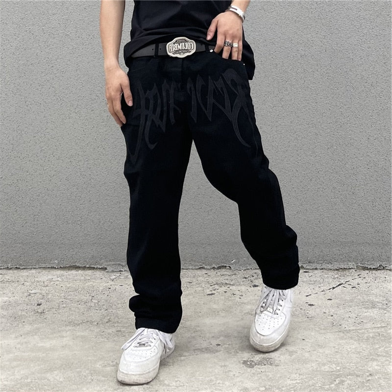 Men's Fashion Black Hip Hop Street Jeans