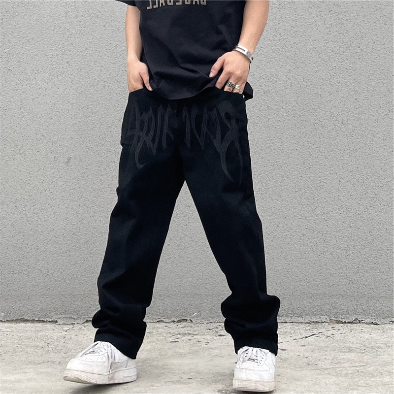 Men's Fashion Black Hip Hop Street Jeans