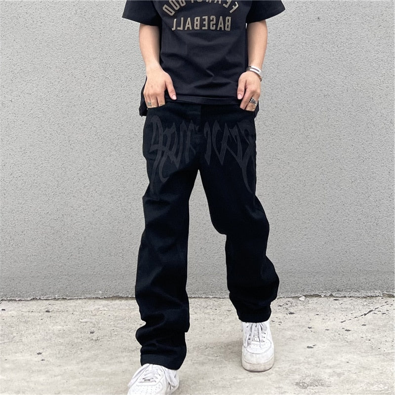 Men's Fashion Black Hip Hop Street Jeans